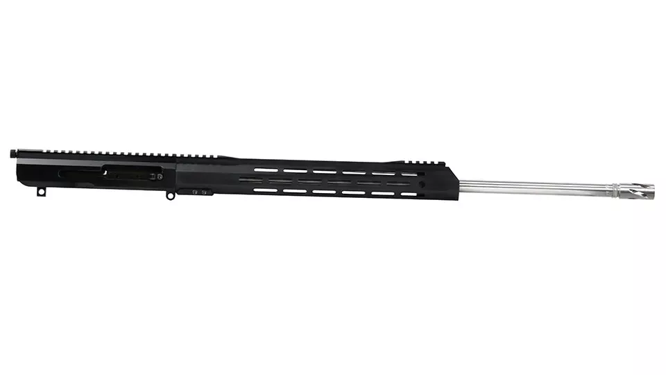 BC-10 | .243 Winchester Right Side Charging Upper | 24" 416R SS Light-weight Barrel | 1:8 Twist | Rifle Length Gas System | 15" MLOK Split Rail | with BCG & Charging Handle