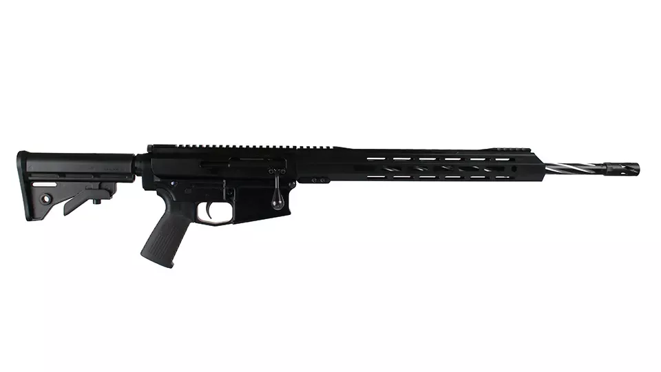 BC-10 | .308 Bolt Action Style Rifle | 20” Black Nitride 416R SS Bear Claw Fluted Heavy Barrel | 1:10 Twist | 15” MLOK Split Rail | No Magazine