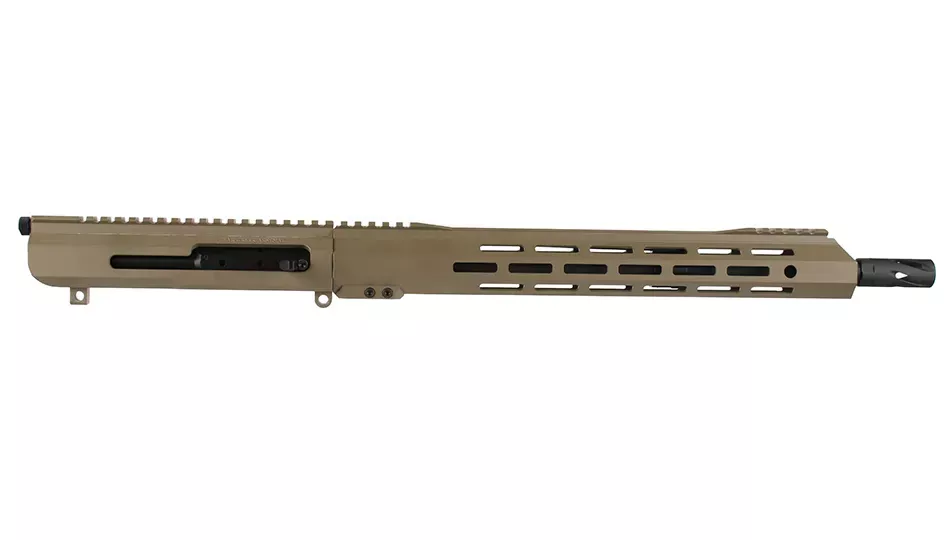 BC-10 | .308 Right Side Charging FDE Cerakote Upper | 16" Parkerized Heavy Barrel| 1:10 Twist | Mid-Length Gas System | 15" MLOK Split Rail | with BCG & Charging Handle