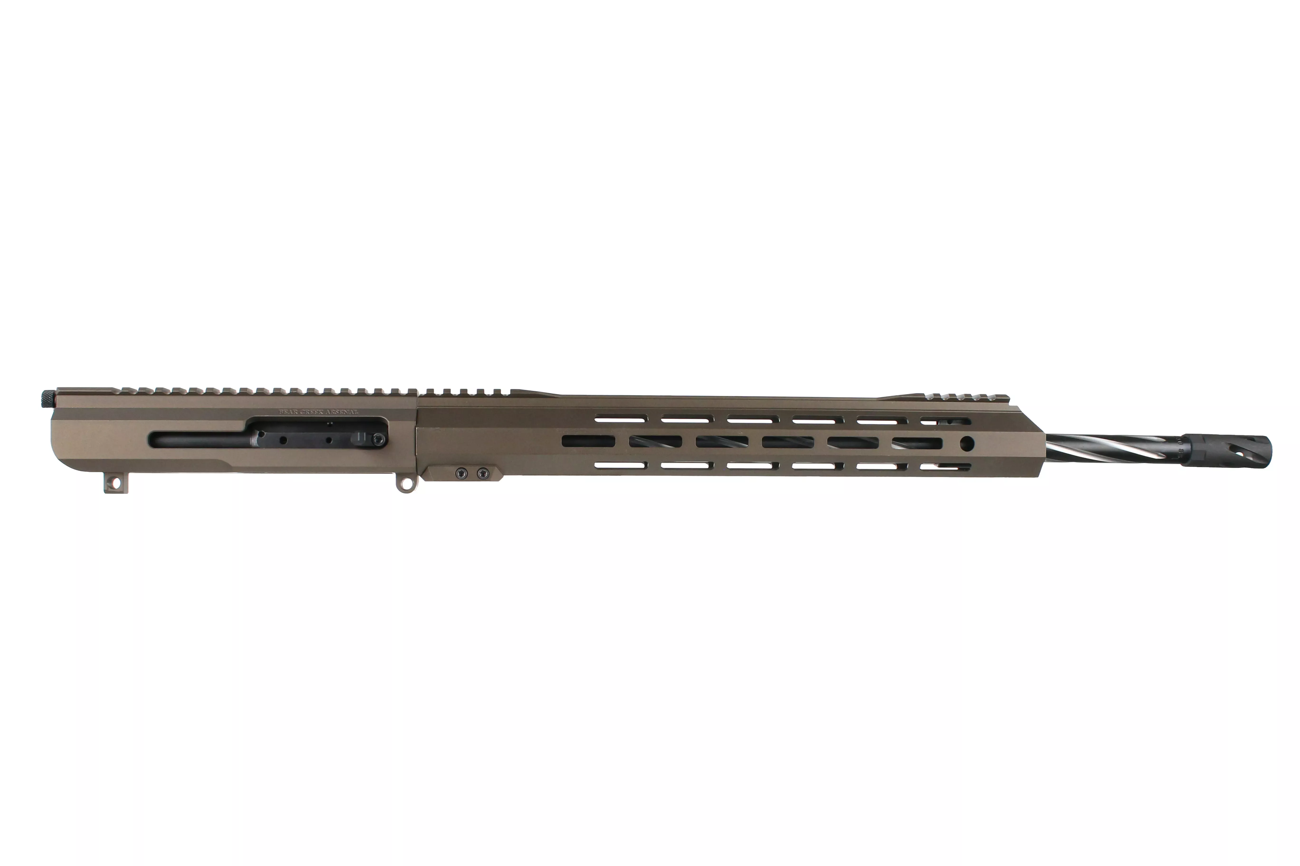 BC-10 | .308 Right Side Charging Midnight Bronze Upper | 20" 416R SS Black Nitride Bear Claw Fluted Heavy Barrel | 1:10 Twist | Rifle Length Gas System | 15" MLOK Split Rail | with BCG & Charging Handle