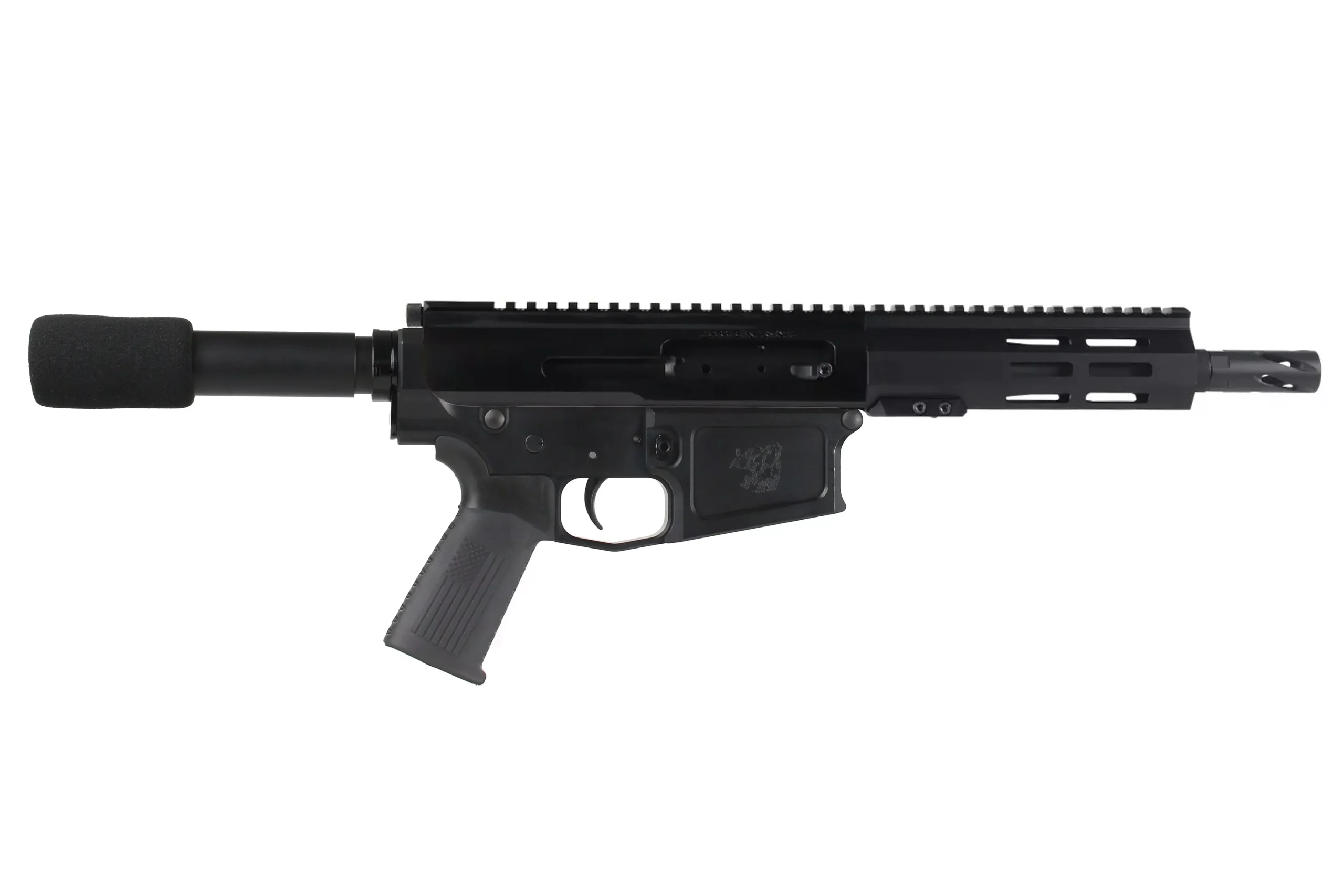 BC-10 | .308 Side Charging Pistol | 7.5" Parkerized Heavy Barrel | 1:10 Twist | Forged Lower | 4150Pistol Length Gas System | MLOK Split Rail
