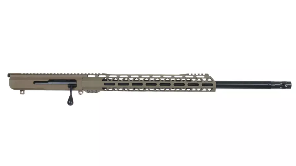BC-10 | 6.5 Creedmoor Flat Dark Earth Cerakote Bolt Action Style Upper Assembly | 22" Black Nitride Heavy Barrel | 1:8 Twist | MLOK Split Rail