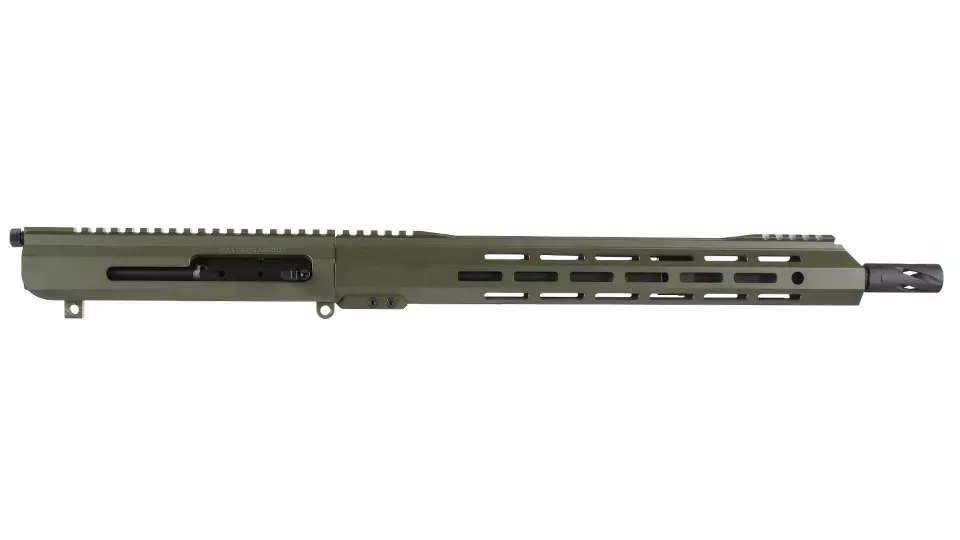 BC-10 | 8.6 Blackout Right Side Charging ODG Upper | 16" Parkerized SOCOM Barrel | 1:3 Twist | Carbine Length Gas System | 15" MLOK Split Rail | with BCG & Charging Handle
