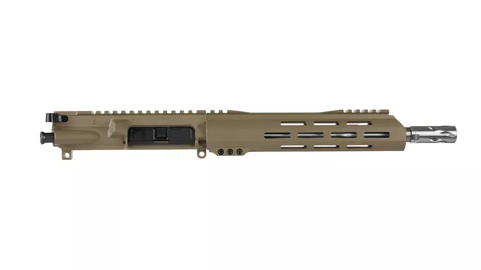 BC-15 | .223 Wylde FDE Cerakote Upper | 10.5" 416R SS M4 Barrel | 1:7 Twist | Pistol Length Gas System | Talon 10" MLOK Split Rail | with BCG & Charging Handle