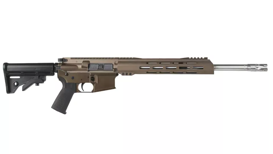 BC-15 | .223 Wylde Midnight Bronze Cerakote Rifle | 16" 416R SS Heavy Barrel | 1:8 Twist | Forged Lower | Carbine Length Gas System | MLOK Split Rail