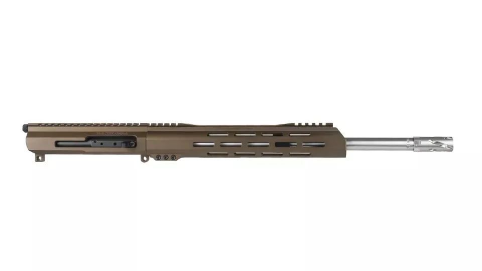 BC-15 | .223 Wylde Midnight Bronze Cerakote Side Charging Upper | 16" Stainless Heavy Barrel | 1:8 Twist | Straight Flutes | Carbine Length Gas System | MLOK Split Rail