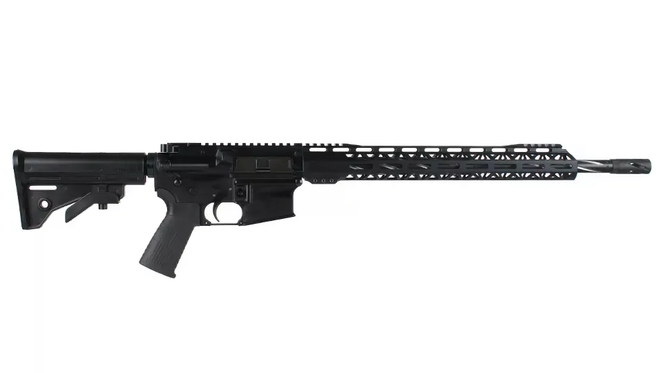 BC-15 | .223 Wylde Rifle | 18" Melonited Stainless Heavy Barrel- 0.75 | 1:8 Twist | Forged Lower | Bear Claw Flutes | Stainless 416RMid Length Length Gas System | MLOK Split Rail