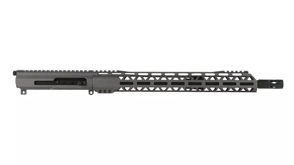 BC-15 | .223 Wylde Right Side Charging Tungsten Cerakote Upper | 16" Parkerized Heavy Barrel | 1:8 Twist | Carbine Length Gas System | Talon 15” MLOK Split Rail | with BCG & Charging Handle