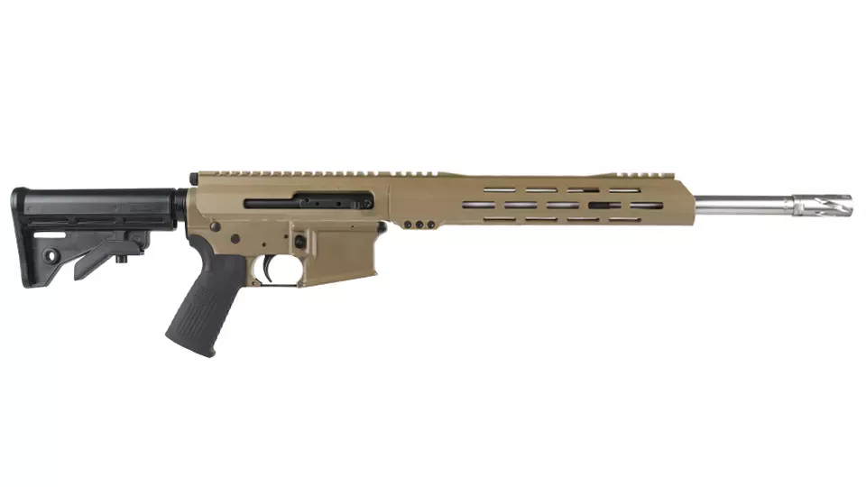 BC-15 | .223 WyldeFlat Dark Earth Cerakote Side Charging Rifle | 16" Stainless Heavy Barrel- 0.75 | 1:8 Twist | Forged Lower | Stainless 416RCarbine Length Gas System | MLOK Split Rail