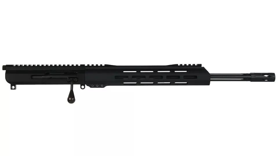 BC-15 | .300 Blackout Bolt Action Style Upper Assembly | 16" Black Nitride Stainless Heavy Barrel- 0.750 | 1:8 Twist | Black Wolf Flutes | Stainless 416RCarbine Length Gas System | MLOK | Split Rail