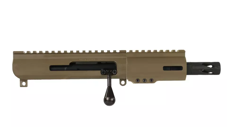 BC-15 | .300 Blackout Flat Dark Earth Cerakote Bolt Action Style Bufferless Upper | 4.5" Parkerized Heavy Barrel | 1:8 Twist | MLOK Split Rail
