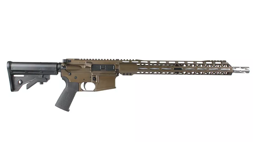 BC-15 | .300 Blackout Midnight Bronze Cerakote Rifle | 16" 416R SS Heavy Barrel | 1:8 Twist | Carbine Length Gas System | Talon 15” MLOK Split Rail | No Magazine