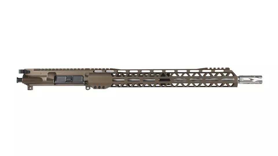 BC-15 | .300 Blackout Midnight Bronze Cerakote Upper | 16" 416R SS Heavy Barrel | 1:8 Twist | Carbine Length Gas System | Talon 15” MLOK Split Rail | with BCG & Charging Handle