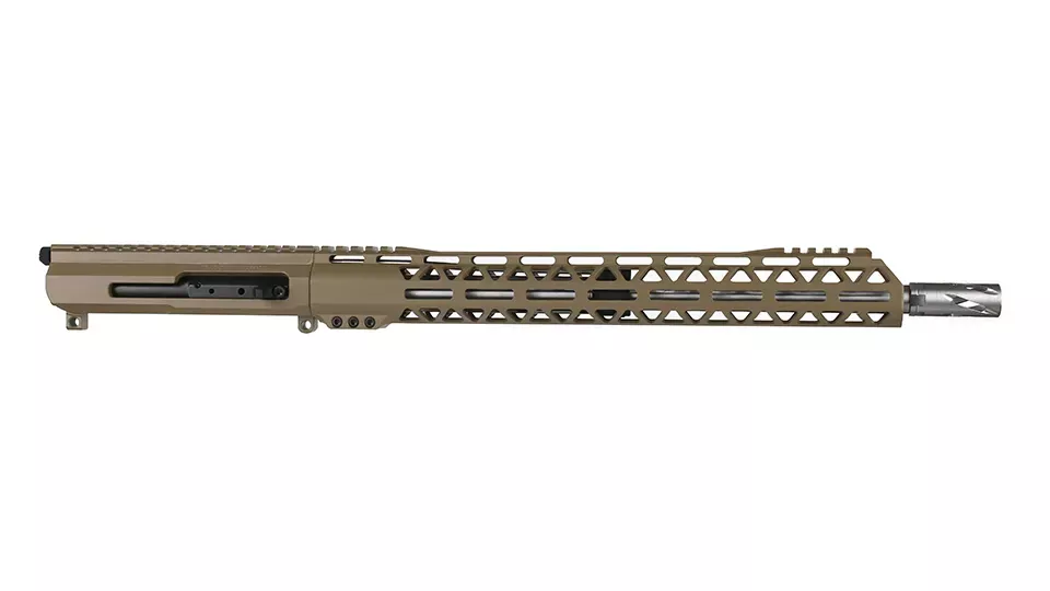 BC-15 | .350 Legend Flat Dark Earth Cerakote Side Charging Upper Assembly | 16" Stainless Contour | 1:16 Twist | Stainless 416RCarbine Length Gas System | MLOK Split Rail