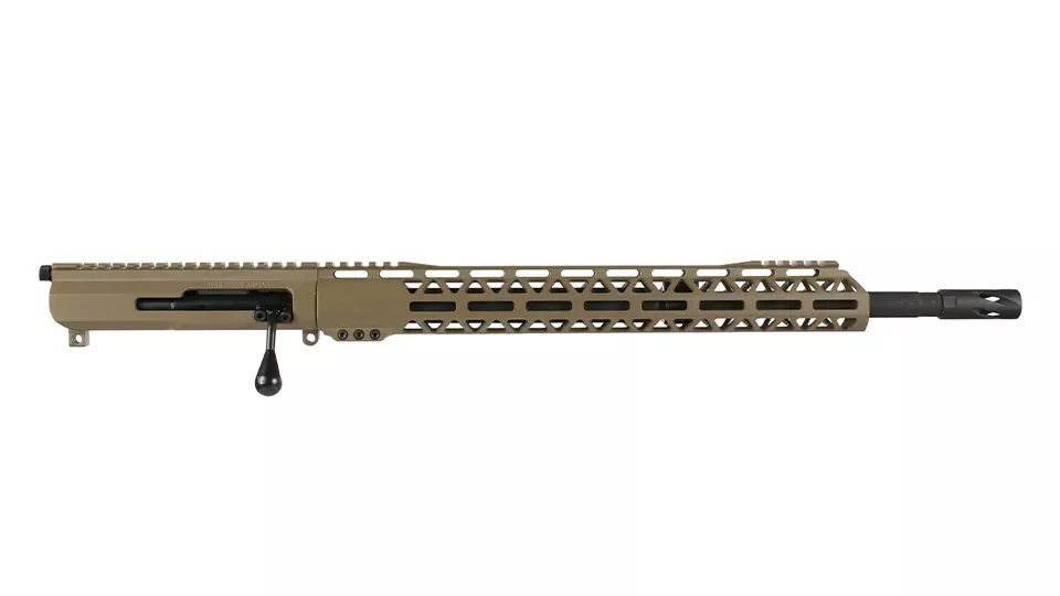 BC-15 | .450 Bushmaster Flat Dark Earth Cerakote Bolt Action Style Upper Assembly | 18" Parkerized Heavy Barrel | 1:24 Twist | Mid Length Gas System | MLOK Split Rail