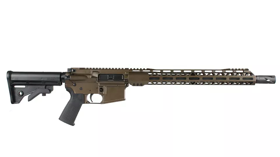 BC-15 | .458 SOCOM Midnight Bronze Cerakote Rifle | 16" Parkerized Heavy Barrel | 1:14 Twist | Forged Lower | 4150 Carbine Length Gas System | MLOK Split Rail