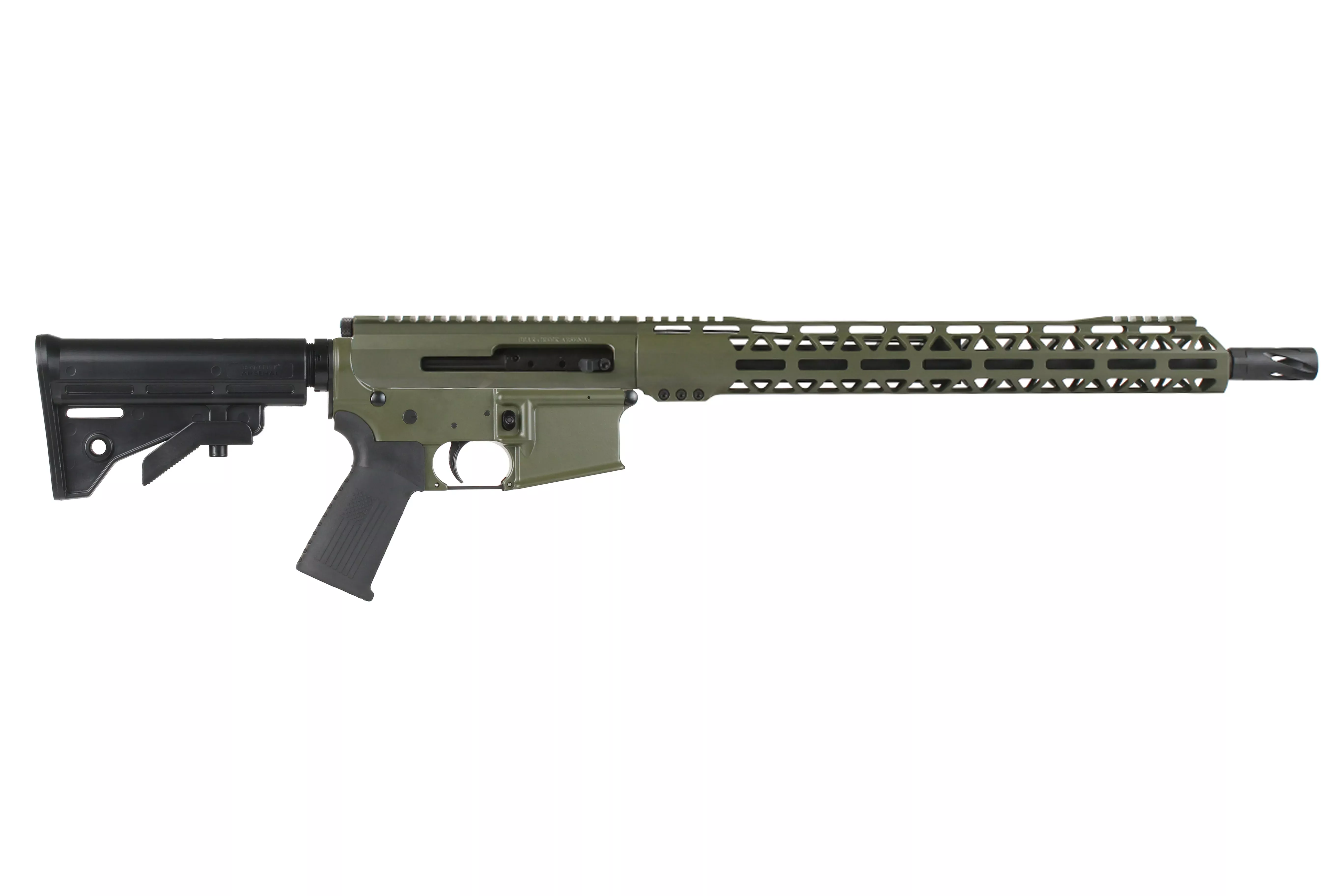 BC-15 | .458 SOCOMOlive Drab Green Cerakote Side Charging Rifle | 16" Parkerized Heavy Barrel- 0.936 | 1:14 Twist | Forged Lower | 4150Carbine Length Gas System | MLOK Split Rail