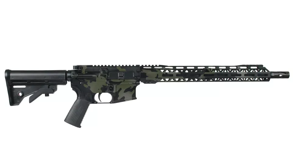BC-15 | 5.56 NATO Black Multi Cam Cerakote Rifle | 16" Melonite Contour| 1:7 Twist | Forged Lower |Hammer Forged | Carbine Length Gas System | MLOK Split Rail