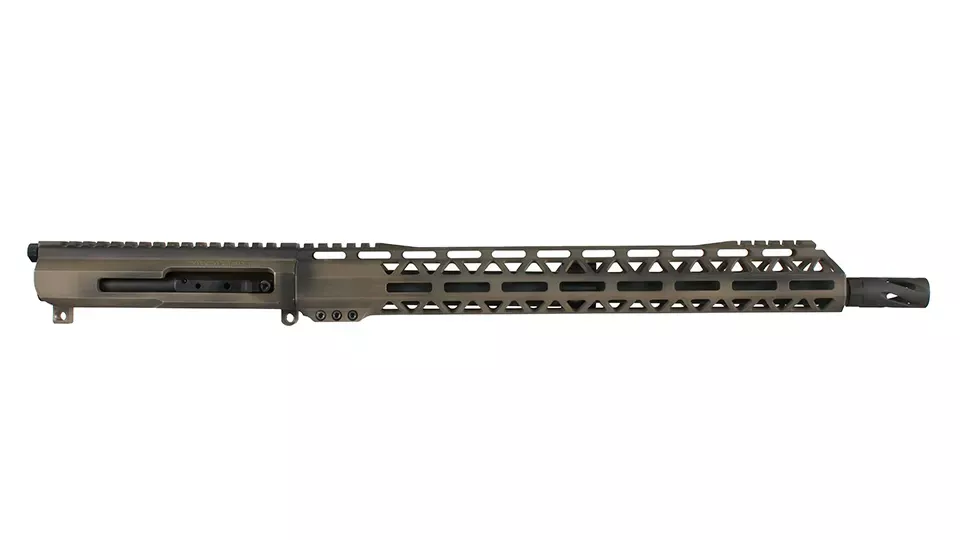 BC-15 | 5.56 NATO Right Side Charging FDE Battleworn Cerakote Upper | 16" Black Nitride M4 Barrel | 1:7 Twist | Mid-Length Gas System | Talon 15” MLOK Split Rail | with BCG & Charging Handle