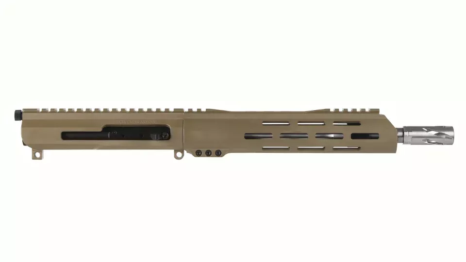 BC-15 | 5.56 NATO Right Side Charging FDE Cerakote Upper | 10.5" 416R SS M4 Barrel | 1:7 Twist | Carbine Length Gas System | Talon 10" MLOK Split Rail | with BCG & Charging Handle