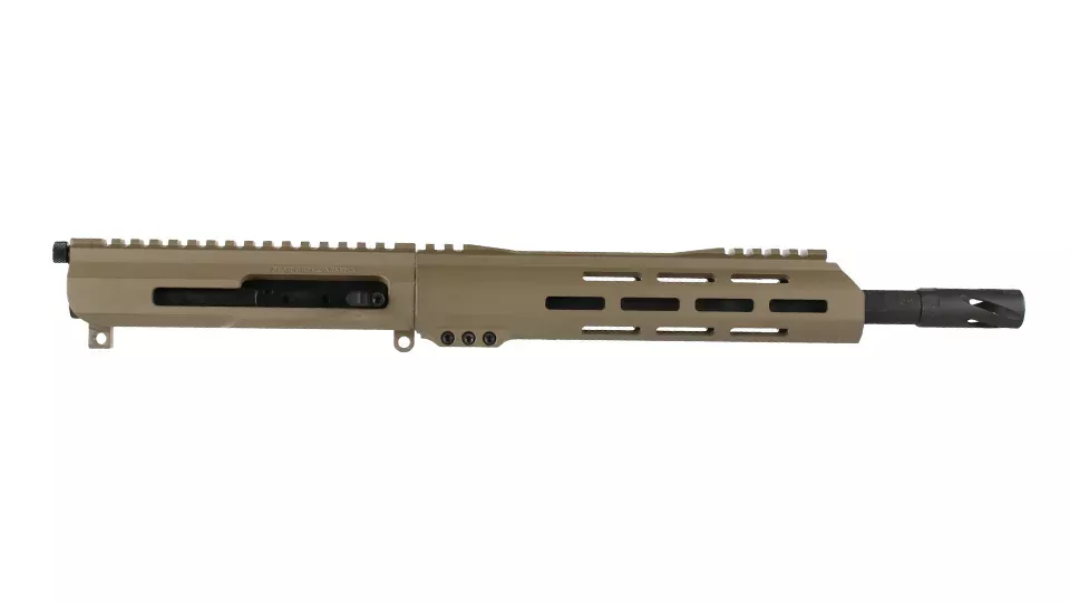 BC-15 | 5.56 NATO Right Side Charging FDE Cerakote Upper | 11.5" Parkerized M4 Barrel | 1:7 Twist | Carbine Length Gas System | Talon 10" MLOK Split Rail | with BCG & Charging Handle