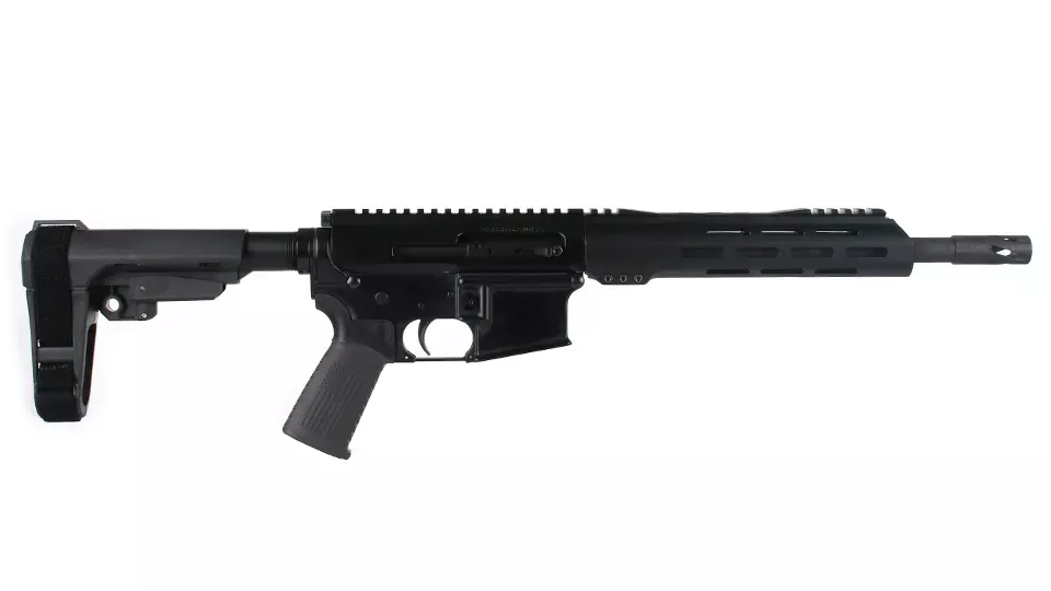 BC-15 | 5.56 NATO Side Charging Pistol | 11.5" Parkerized Contour- 0.75 | 1:7 Twist | Forging Lower | 4150Carbine Length Gas System | MLOK Split Rail - Brace