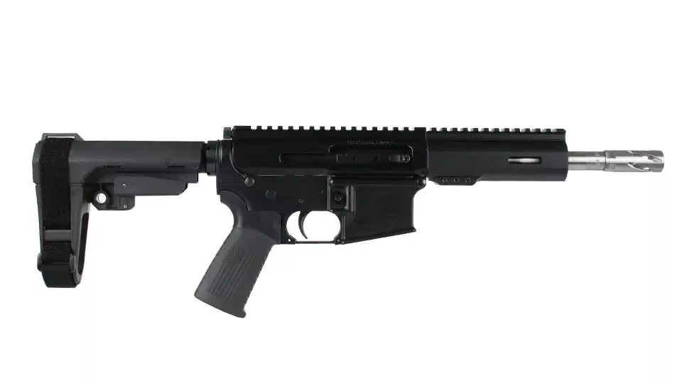 BC-15 | 5.56 NATO Side Charging Pistol | 7.5" Stainless Contour- 0.75 | 1:7 Twist | Forging Lower | Stainless 416RPistol Length Gas System | MLOK Split Rail - Brace