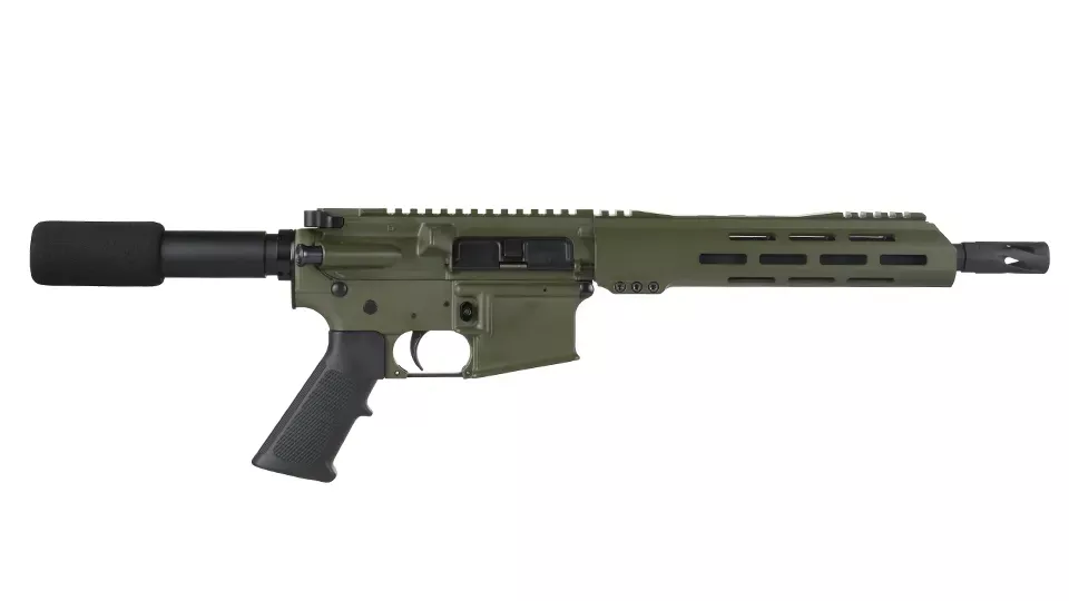 BC-15 | 5.56 NATOOlive Drab Green Cerakote Pistol | 10.5" Parkerized Contour- 0.75 | 1:8 Twist | Forging Lower | 4150Carbine Length Gas System | MLOK Split Rail