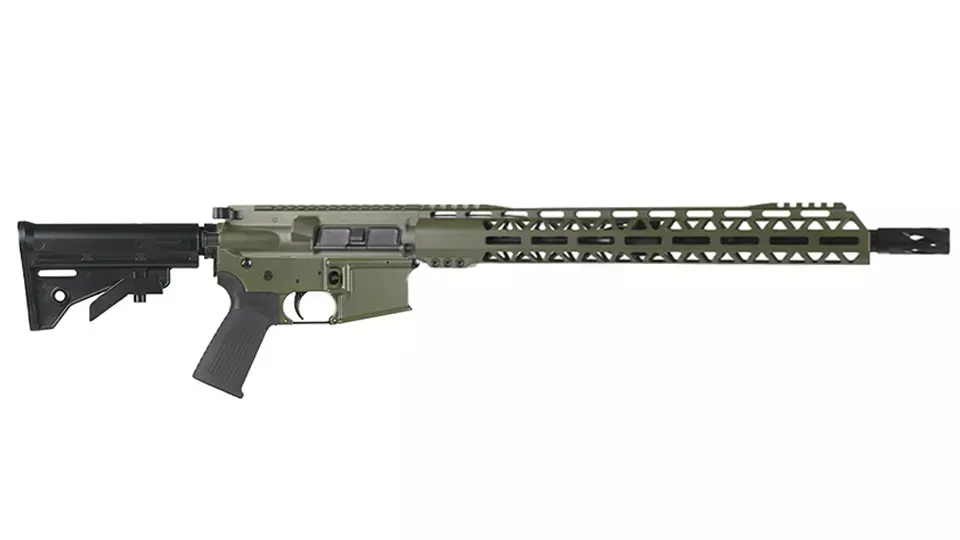 BC-15 | 5.56 NATOOlive Drab Green Cerakote Rifle | 16" Black Nitride M4 Cold Hammer Barrel | 1:8 Twist | Forged Lower |Hammer Forged | Carbine Length Gas System | MLOK Split Rail