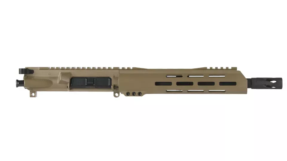 BC-15 | 7.62x39 FDE Cerakote Upper | 10.5" Parkerized Heavy Barrel | 1:10 Twist | Pistol Length Gas System | Talon 10" MLOK Split Rail | with BCG & Charging Handle