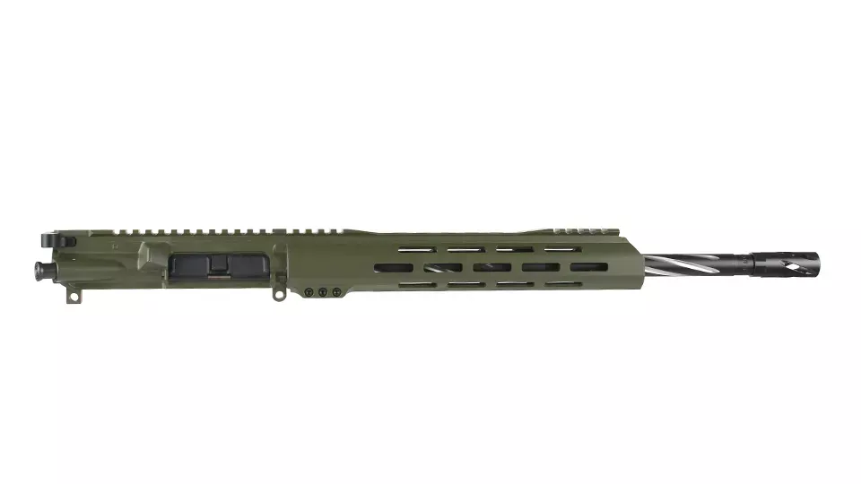 BC-15 | 7.62x39 ODG Cerakote Upper | 16" 416R SS Black Nitride Bear Claw Fluted Heavy Barrel | 1:10 Twist| Carbine Length Gas System | Talon 12" MLOK Split Rail | with BCG & Charging Handle