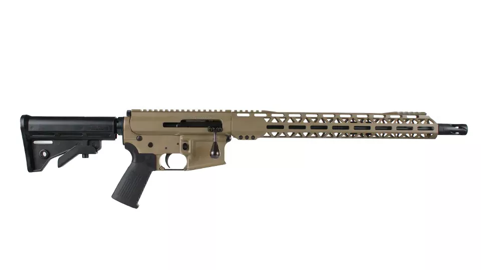 BC-15 | 7.62X39Flat Dark Earth Cerakote Bolt Action Style Rifle | 16" Parkerized Heavy Barrel- 0.75 | 1:10 Twist | Forged Lower | 4150Carbine Length Gas System | MLOK Split Rail