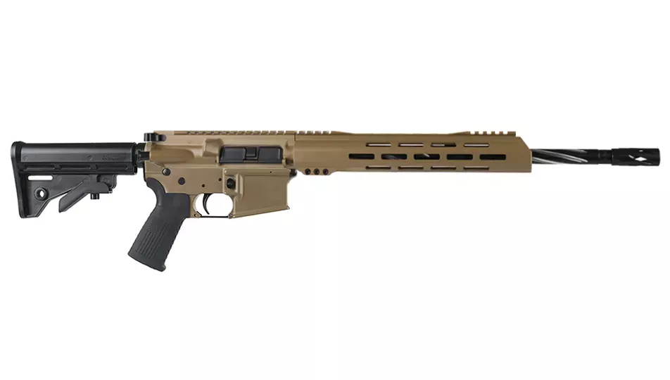 BC-15 | 7.62X39Flat Dark Earth Cerakote Rifle | 16" Melonited Stainless Heavy Barrel- 0.75 | 1:10 Twist | Forged Lower | Bear Claw Flutes | Stainless 416RCarbine Length Gas System | MLOK Split Rail