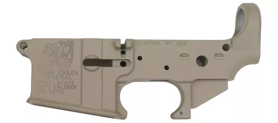 BC-15 | AR-15 Lower Receiver Multi Caliber | Flat Dark Earth Powder Coat
