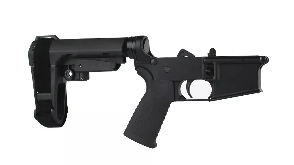 BC-15 | Complete Pistol Lower Assembly With Pistol Brace | Multi-Caliber