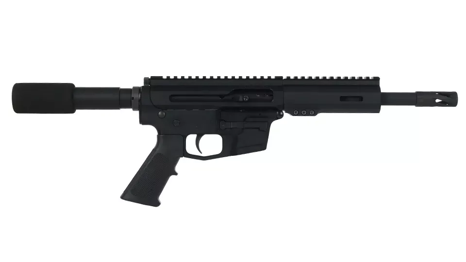 BC-45 | .45 ACP Right Side Charging Pistol | 7.5" Black Nitride M4 Barrel | 1:16 Twist | Billet Lower | Blowback Gas System | MLOK Split Rail