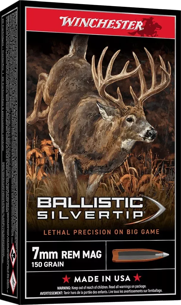 BC-8 | Winchester 7mmMagnum Ammunition | 150 Grain | Box of 20 | BALLISTIC SILVERTIP