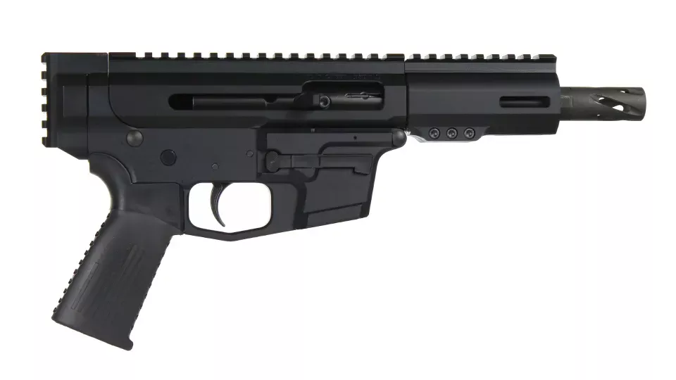 BC-9 | 9MM Billet Right Side Charging Bufferless Pistol | 5" Parkerized M4 Barrel | 1:10 Twist | Blow Back Gas System |Talon 4” MLOK Split Rail | No Magazine