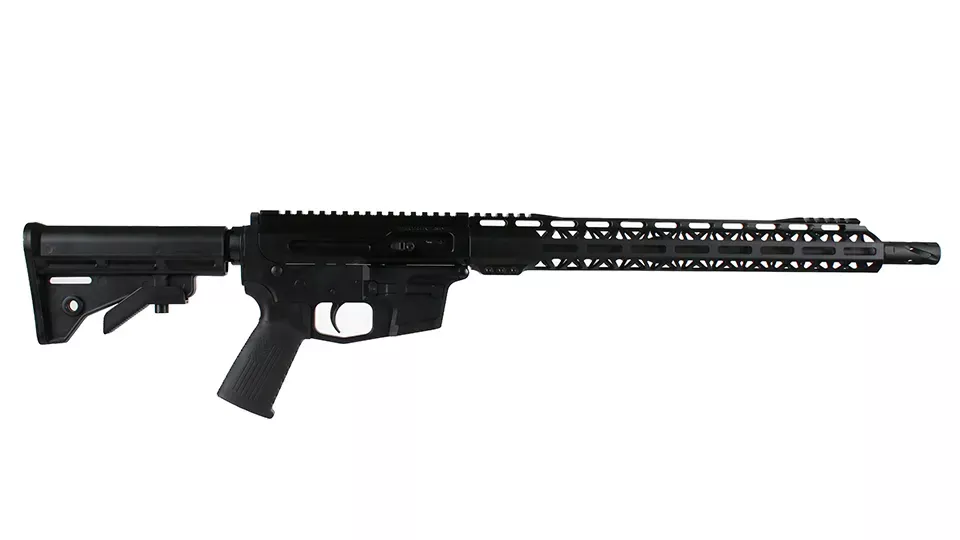 BC-9 | 9MM Right Side Charging Rifle | 16" Parkerized M4 Barrel | 1:10 Twist | Blowback Gas System | 15" MLOK Split Rail| No Magazine