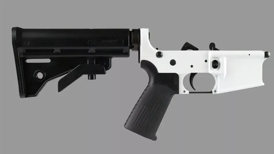 BCA AR-15 Complete Lower Assembly, Multi Caliber| Storm Trooper White Cerakoted