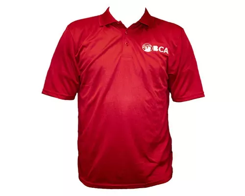 BCA Collared Dry Fit Shirt|Red
