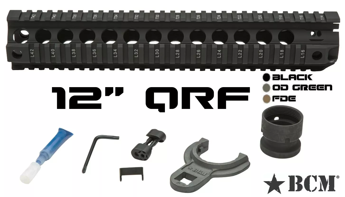 BCM 12" QRF Free Float Quad Rail Handguard Bravo Company Picatinny AR-15 AR15 Forearm