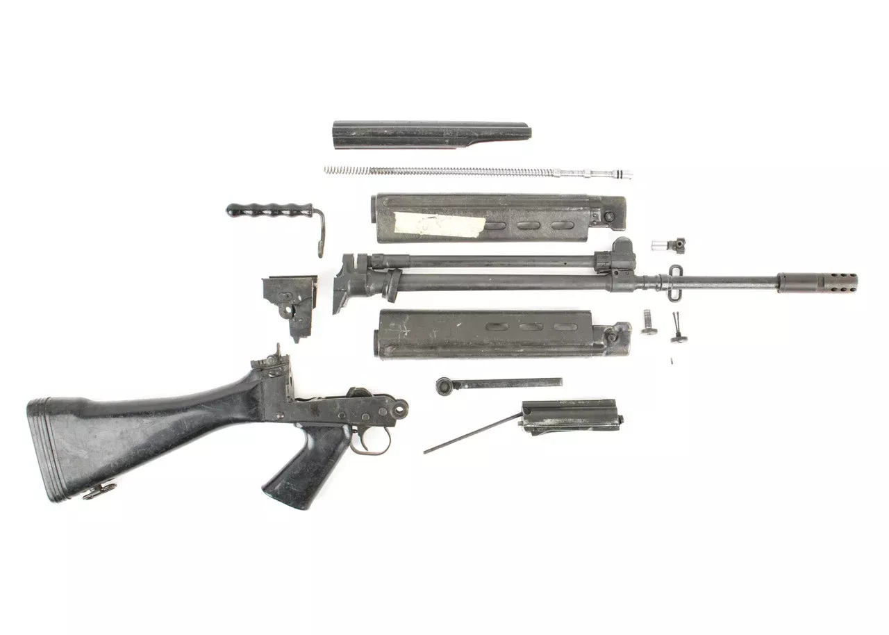 Belgian FN FAL 7.62x51mm ( .308 ) Lebanese Contract Parts Kit Polymer Furniture with Original Populated Intact Barrel & Grenade Launcher Sight