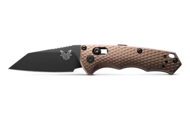 Benchmade 2900BK-1 AUTO Immunity Folding Knife - 2.49" CPM-M4 Cobalt Black Wharncliffe Blade, Flat Dark Earth Billet Aluminum Handles