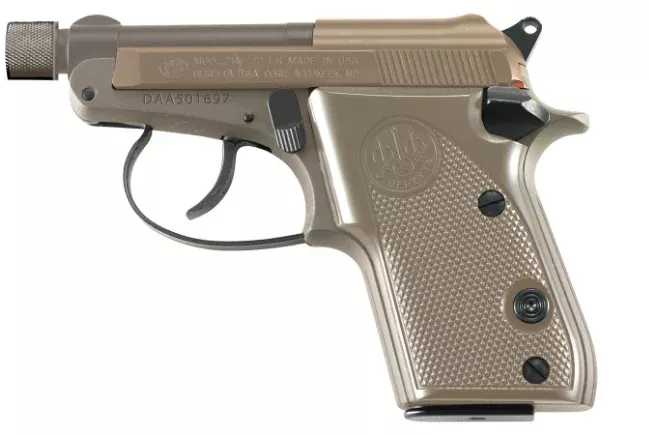 Beretta 21A Bobcat 22LR Rimfire Pistol with FDE Finish