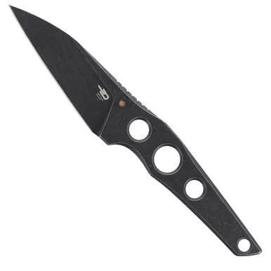 Bestech Knives VK-Core Fixed Blade - 3.2" Sandvik 14C28N Wharncliffe Blade, Black Stonewash Finish, Black Kydex Sheath