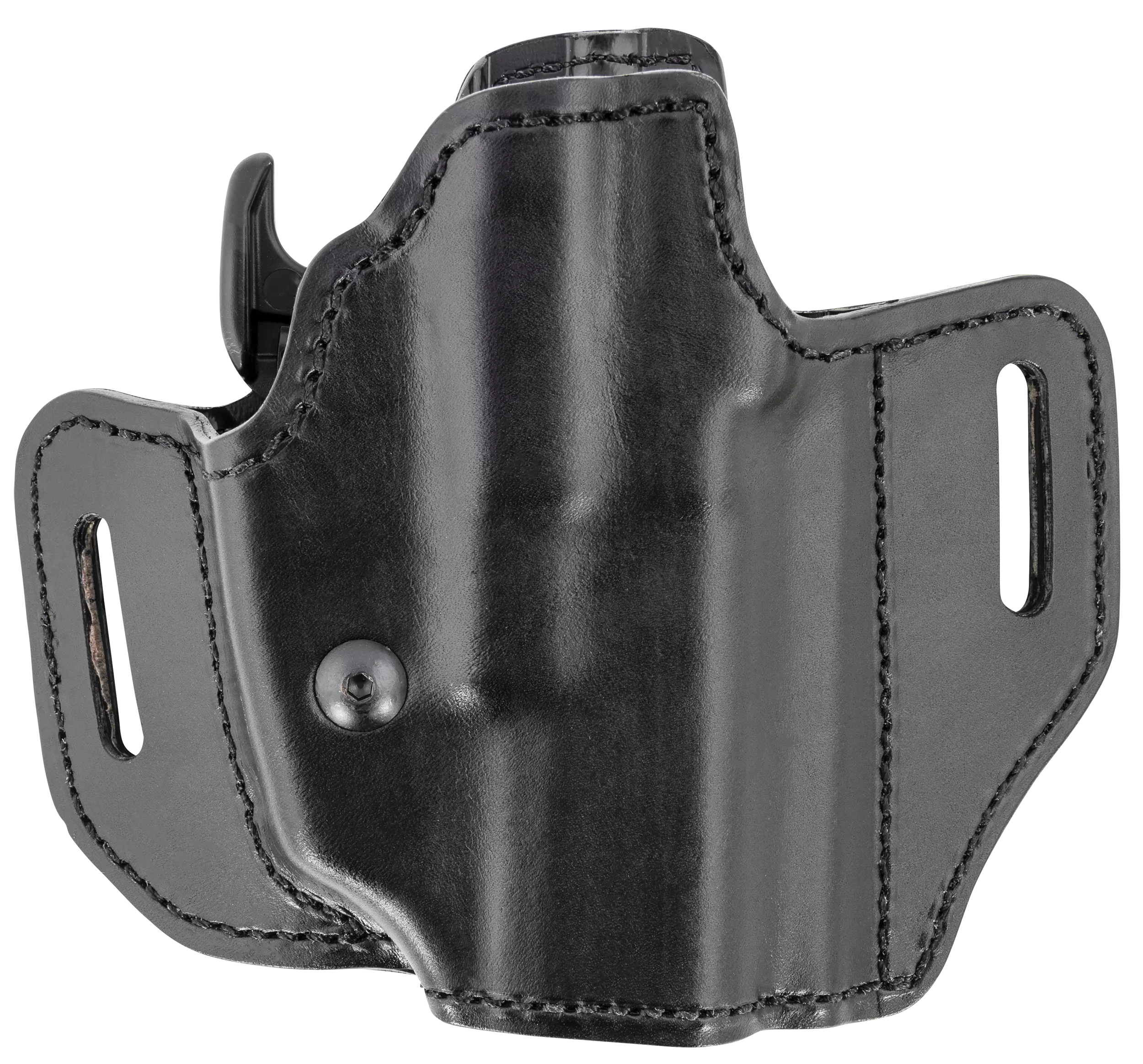 Bianchi 52831 Allusion Assent Pro-Fit OWB Size 13b Black Leather Belt Slide Compatible w/Glock 19/Ruger Security-9/FN FNS Belt Up to 1.50" Wide Right Hand