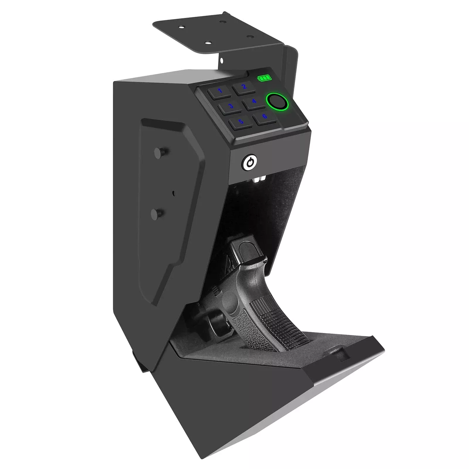 Biometric Nightstand Handgun Safe, Hidden Gun Safe for Pistol - LAPS007