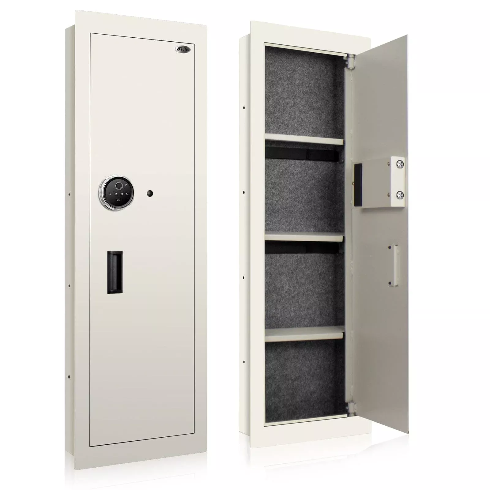 Biometric Wall Safe, White, Large - LAWS002