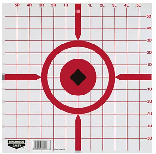 Birchwood Casey 37210 Rigid Sight-In 12" Crosshair Hanging Tagboard Target - 10-Pack